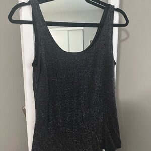 Elegant Black Sparkle Tank Top